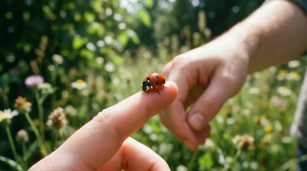 what does it mean when a ladybug lands on you