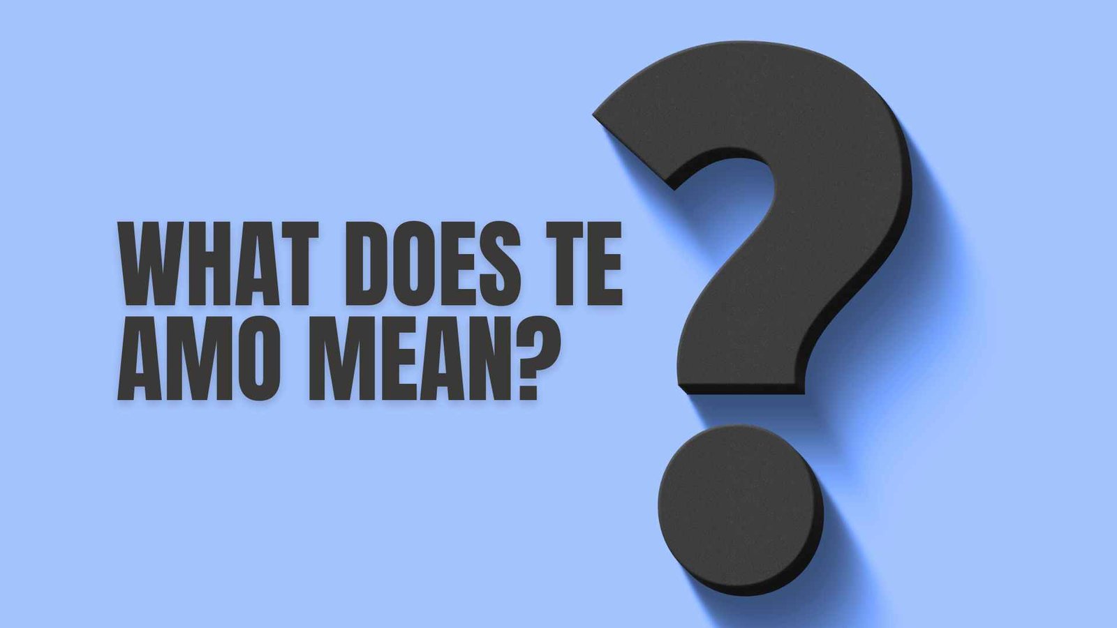 What Does Te Amo Mean?