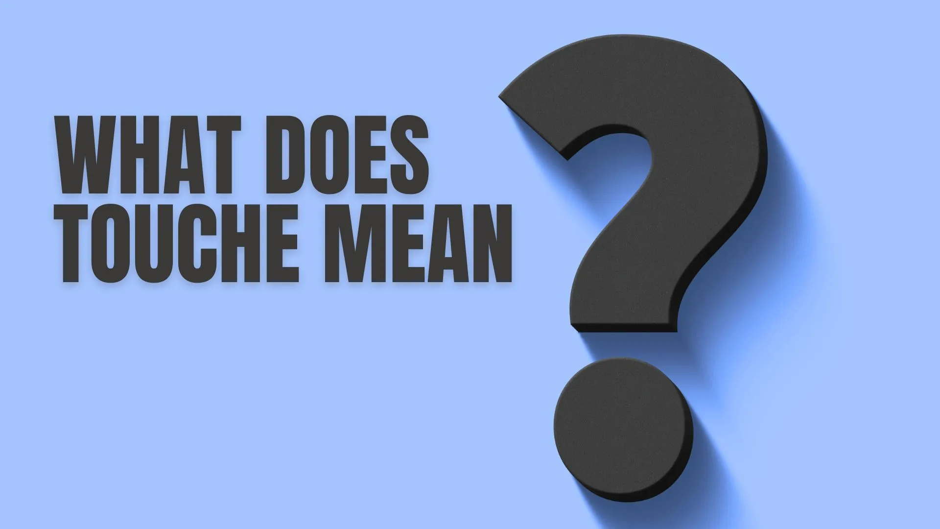 what does touche mean