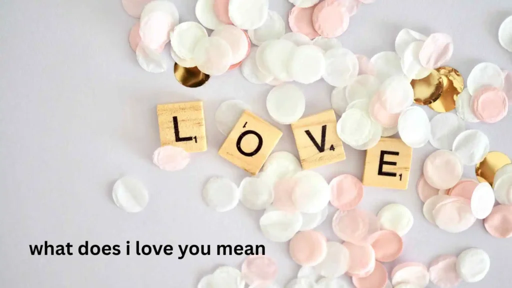 what does i love you mean